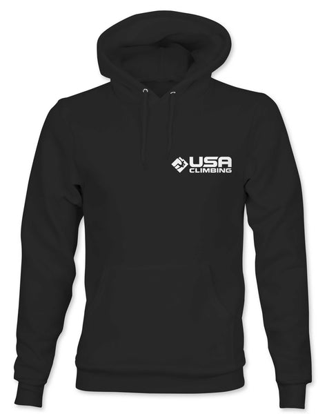 USA Climbing BW Horizontal Logo Badge Hoodie - Adult - USA Climbing Store