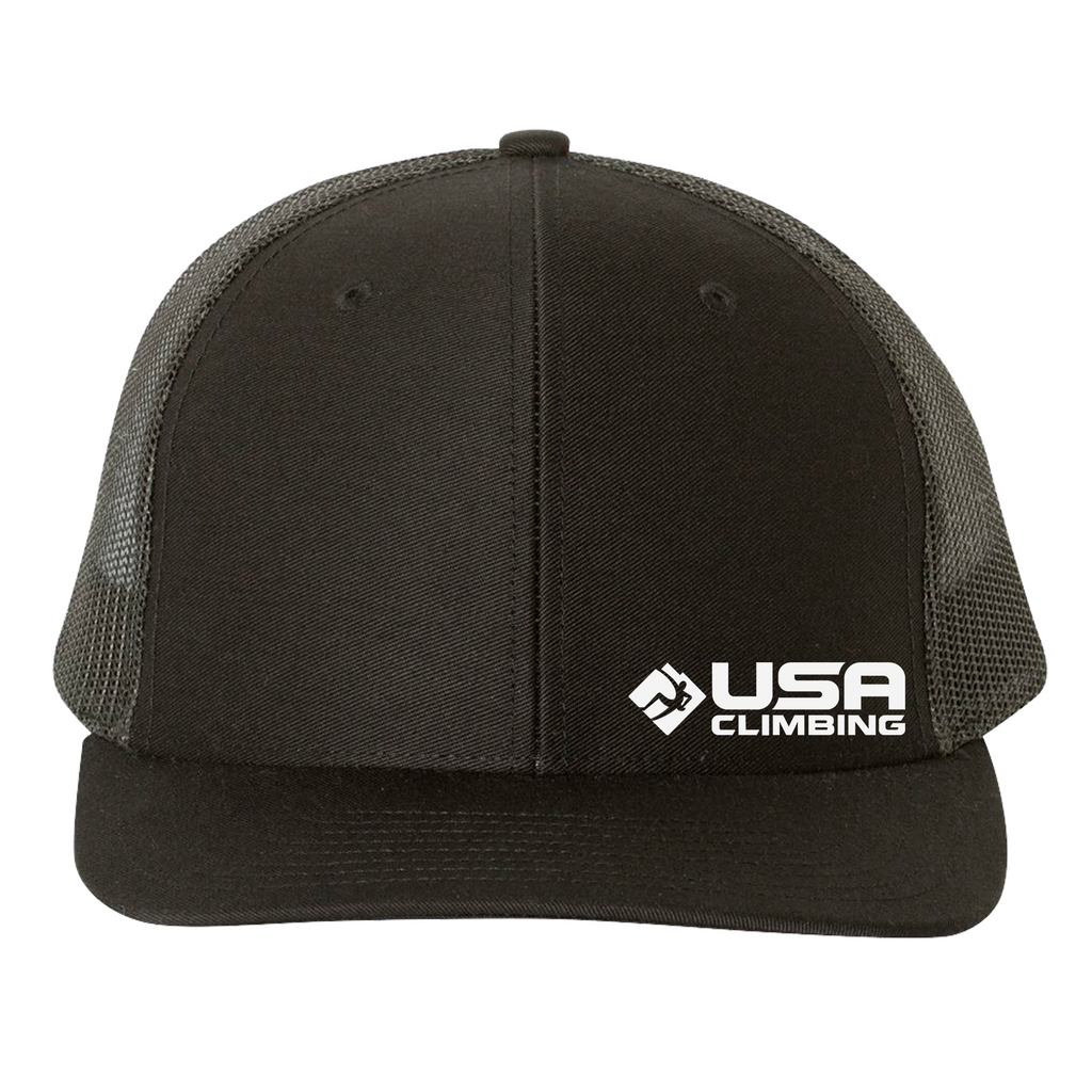 USA Climbing Horizontal Logo Snapback Trucker Hat