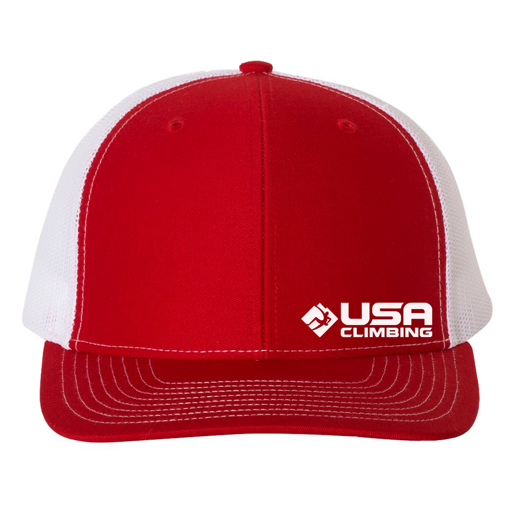 USA Climbing Horizontal Logo Snapback Trucker Hat
